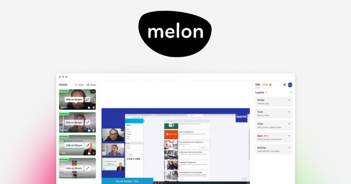 Melon Launch livestreams on multiple platforms AppSumo