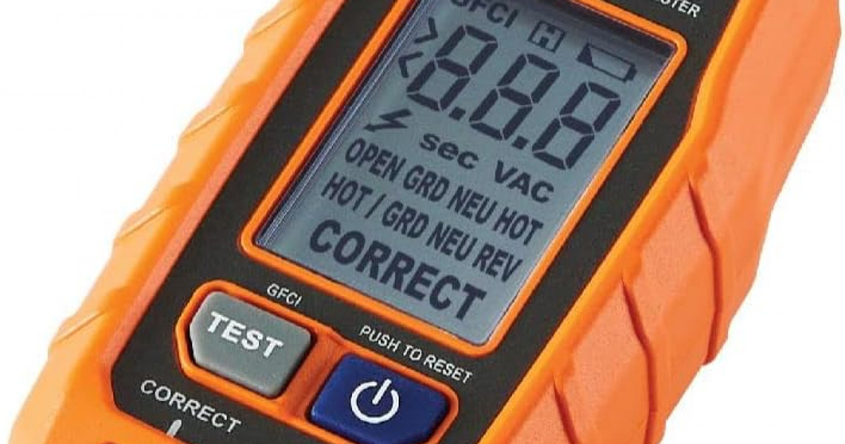 Klein Tools RT250 GFCI Outlet Tester with LCD Display, Electric Voltage